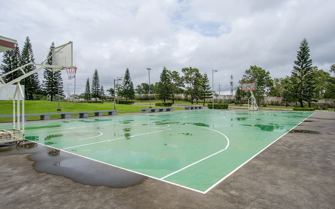 Outdoor basketball court